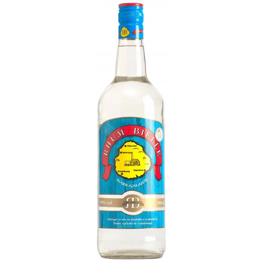 Image of the front of the bottle of the rum Rhum Bielle Premium Blanc