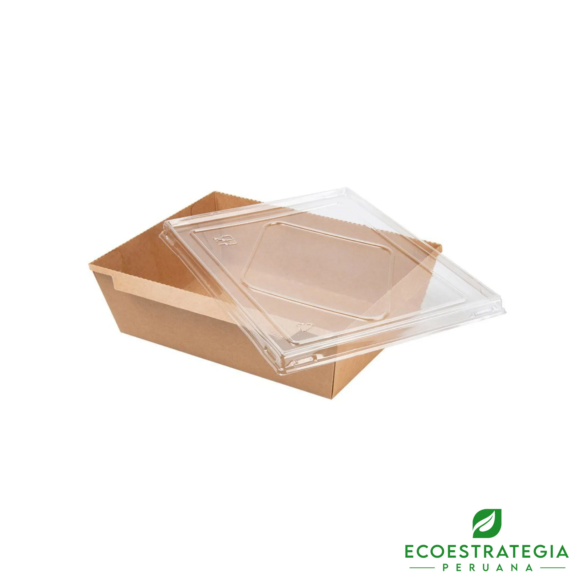 Este bandeja biodegradable de 900ml, es un producto de materiales biodegradables, hecho a base de cartón Kraft. Cotiza envases, empaques y tapers para comidas