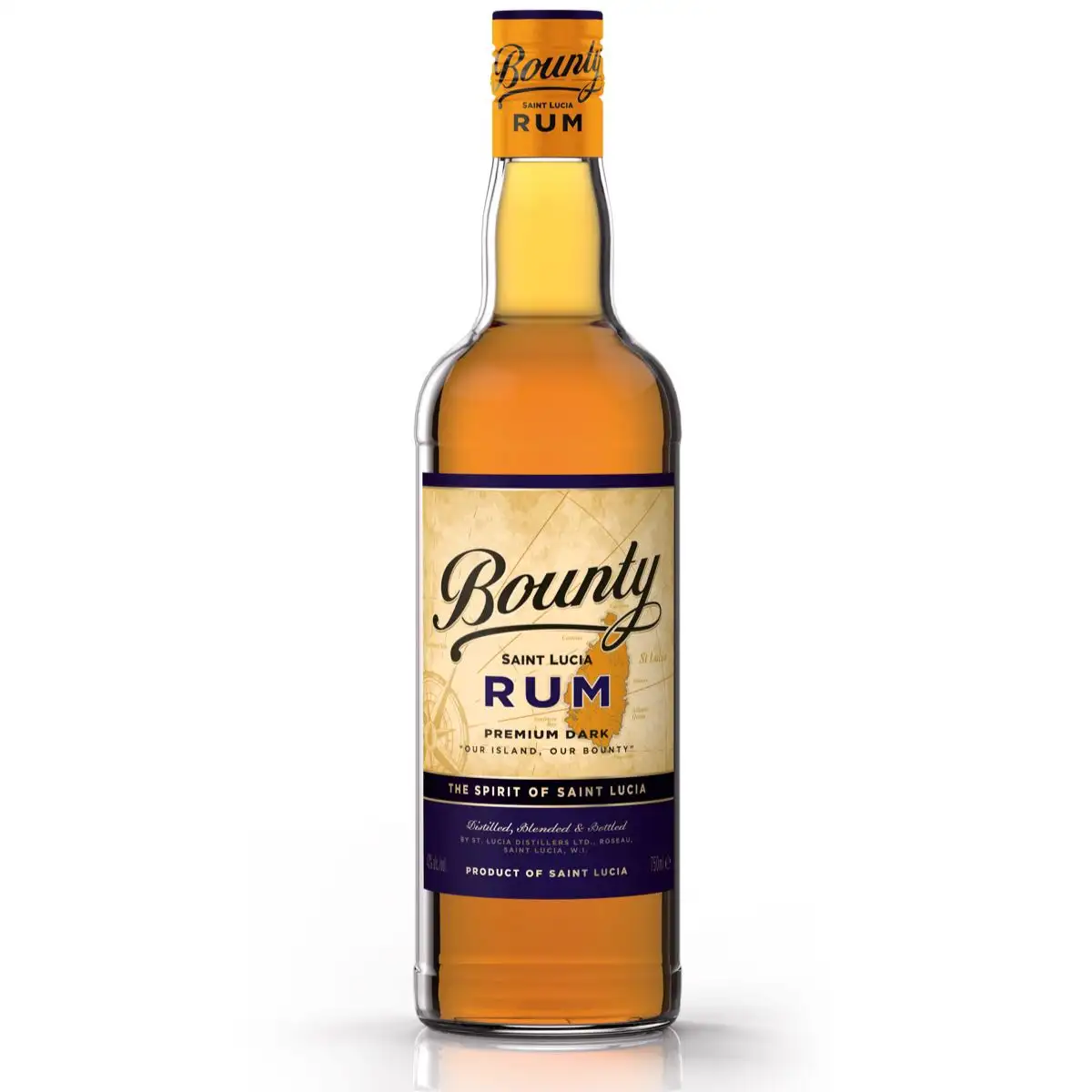 Image of the front of the bottle of the rum Bounty Premium Dark