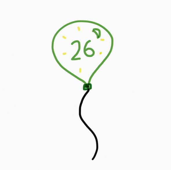 twenty-six balloon
