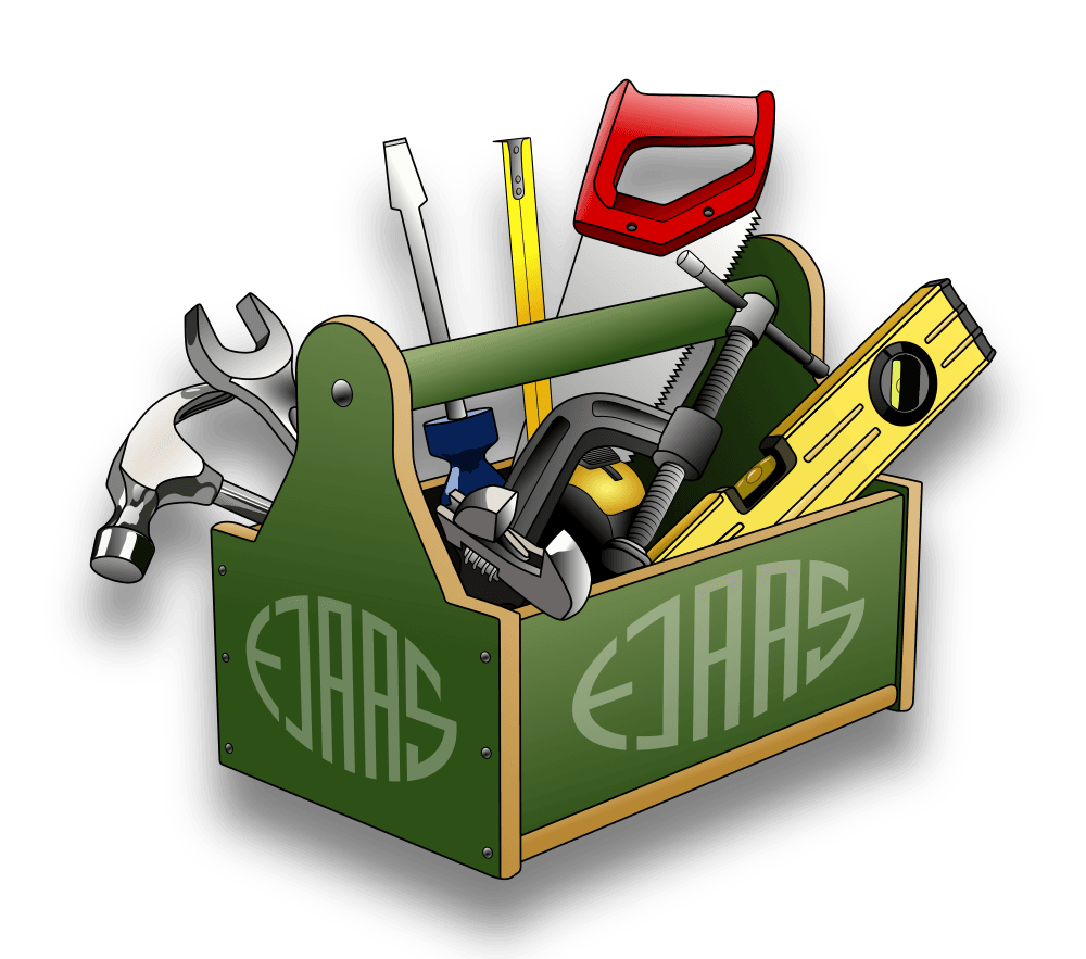 Grøn vørktøjskasse indeholdende forskelligt værktøj