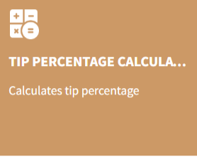 This tip percentage calculator is the eventual tool that helps you figure out how much to tip and divide the bill.