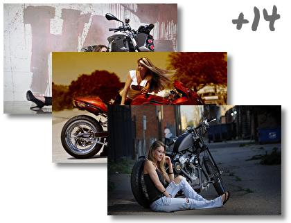 Girls and Motorcycles theme pack
