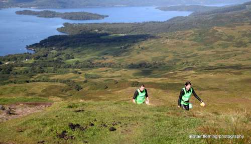 Near the top of Conic Hill