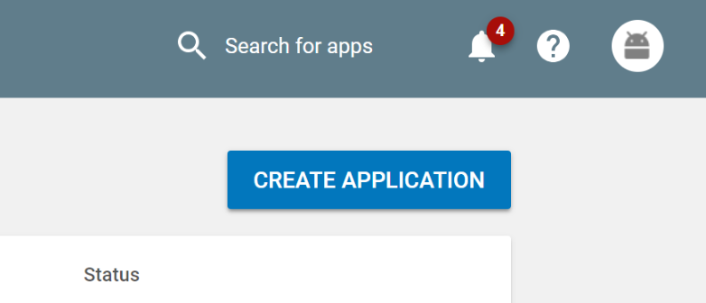 Create an App button