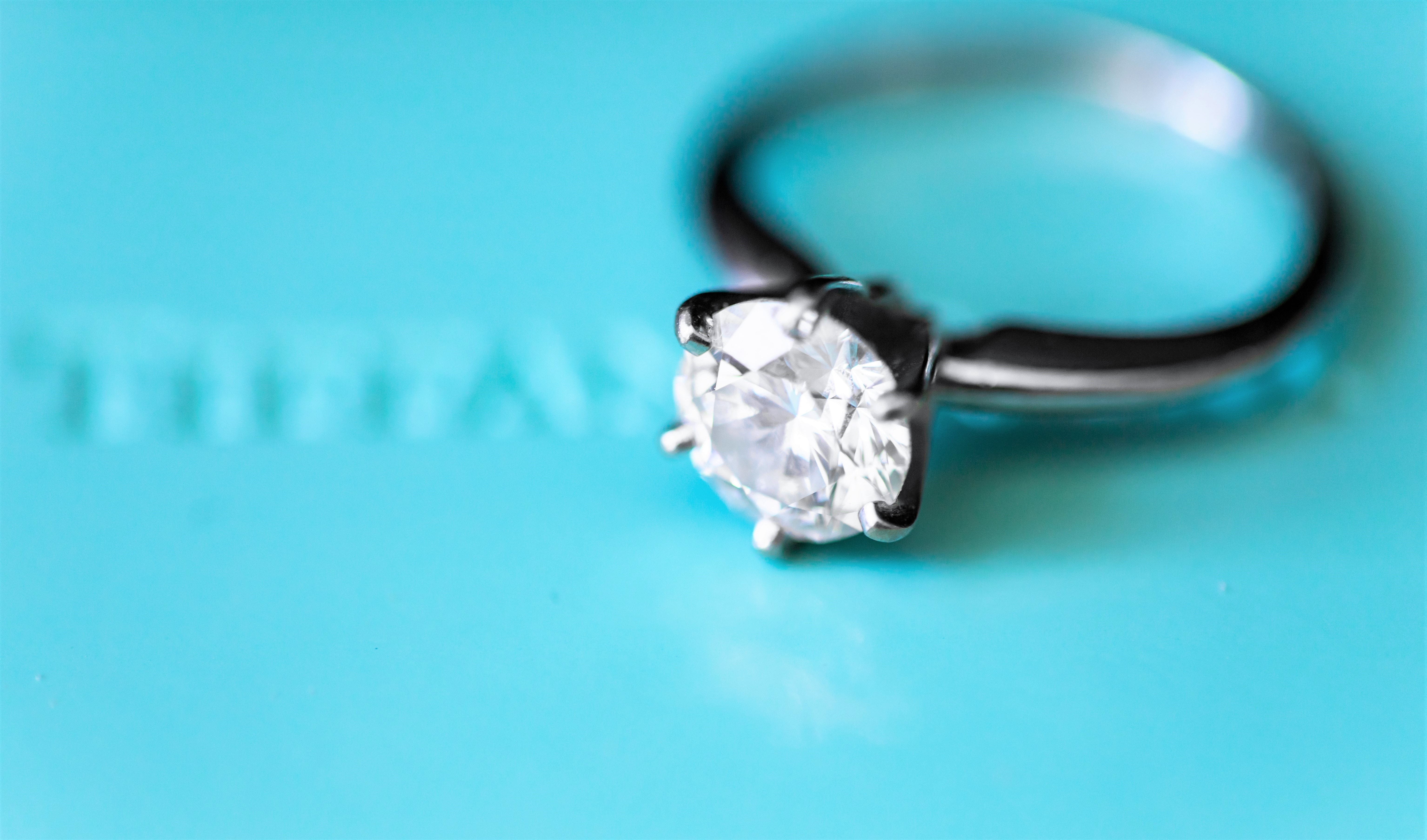 A ring from Tiffany on a Tiffany box
