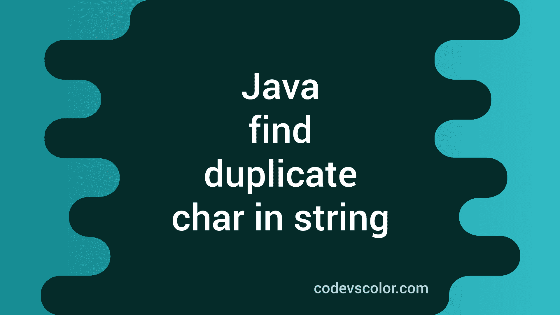 Two Different Ways In Java To Find All Duplicate String Characters 