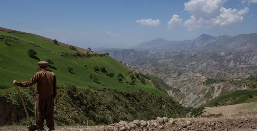 Landscape of a rural province in northern Afghanistan