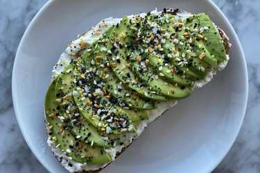 Avocado toast with goat cheese