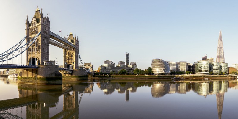 London skyline with the tower bridge