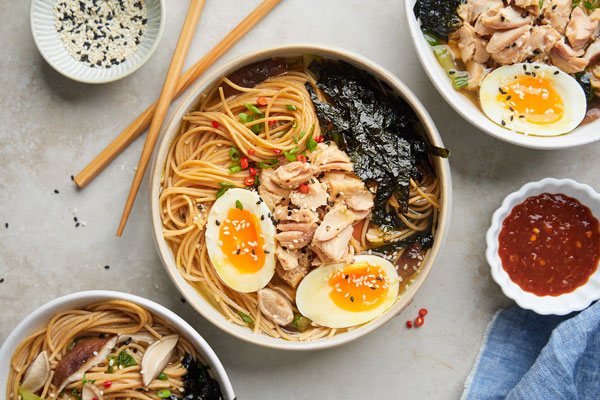 Quick and Easy Miso Noodle Soup With Salmon