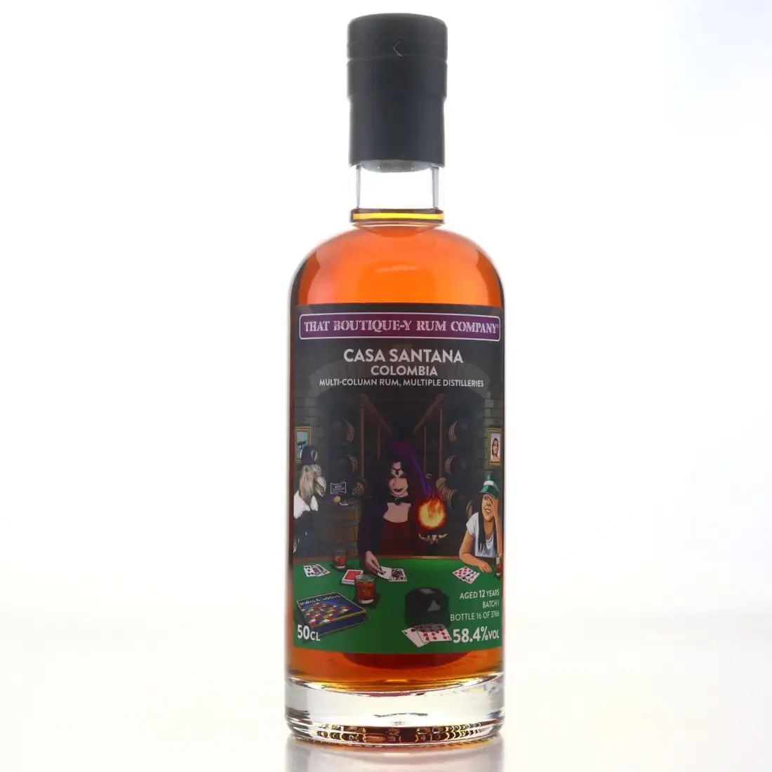 Image of the front of the bottle of the rum Casa Santana