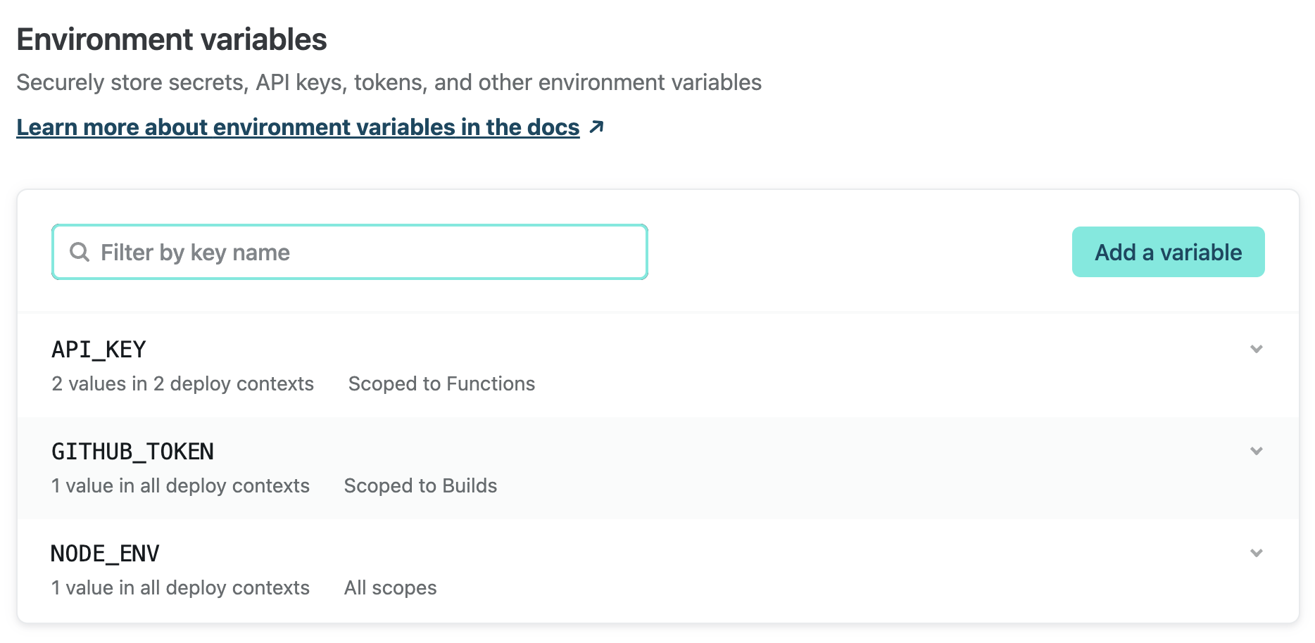 Environment Variables Overview Netlify Docs