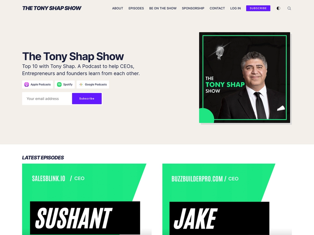 The Tony Shap Show