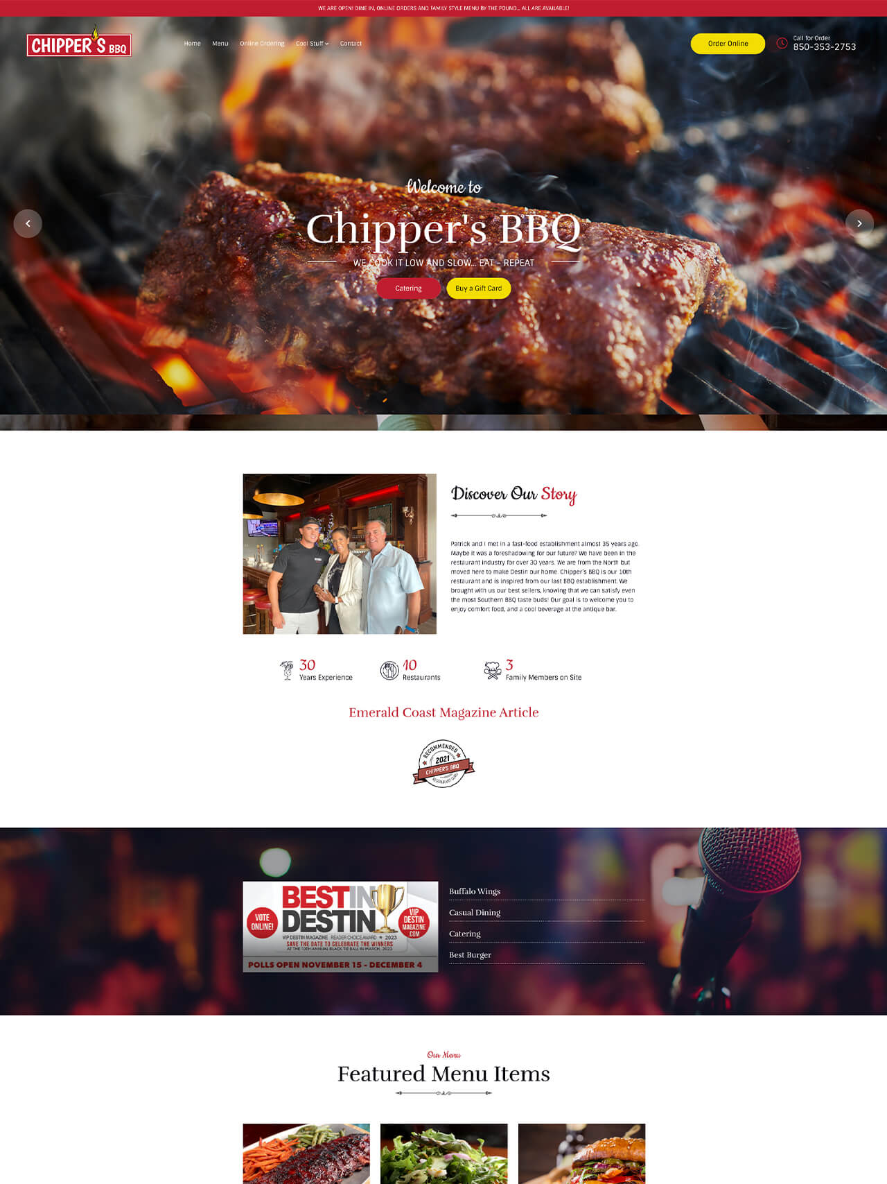 Chipper's BBQ Website