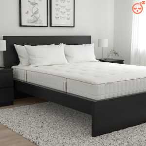 HOKKÅSEN Pocket sprung mattress, medium firm/white, Standard King