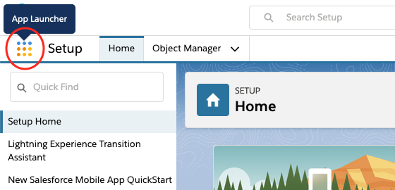 Salesforce App Launcher Button