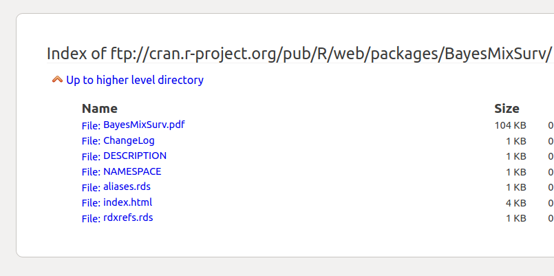 Files and directory inside an FTP server