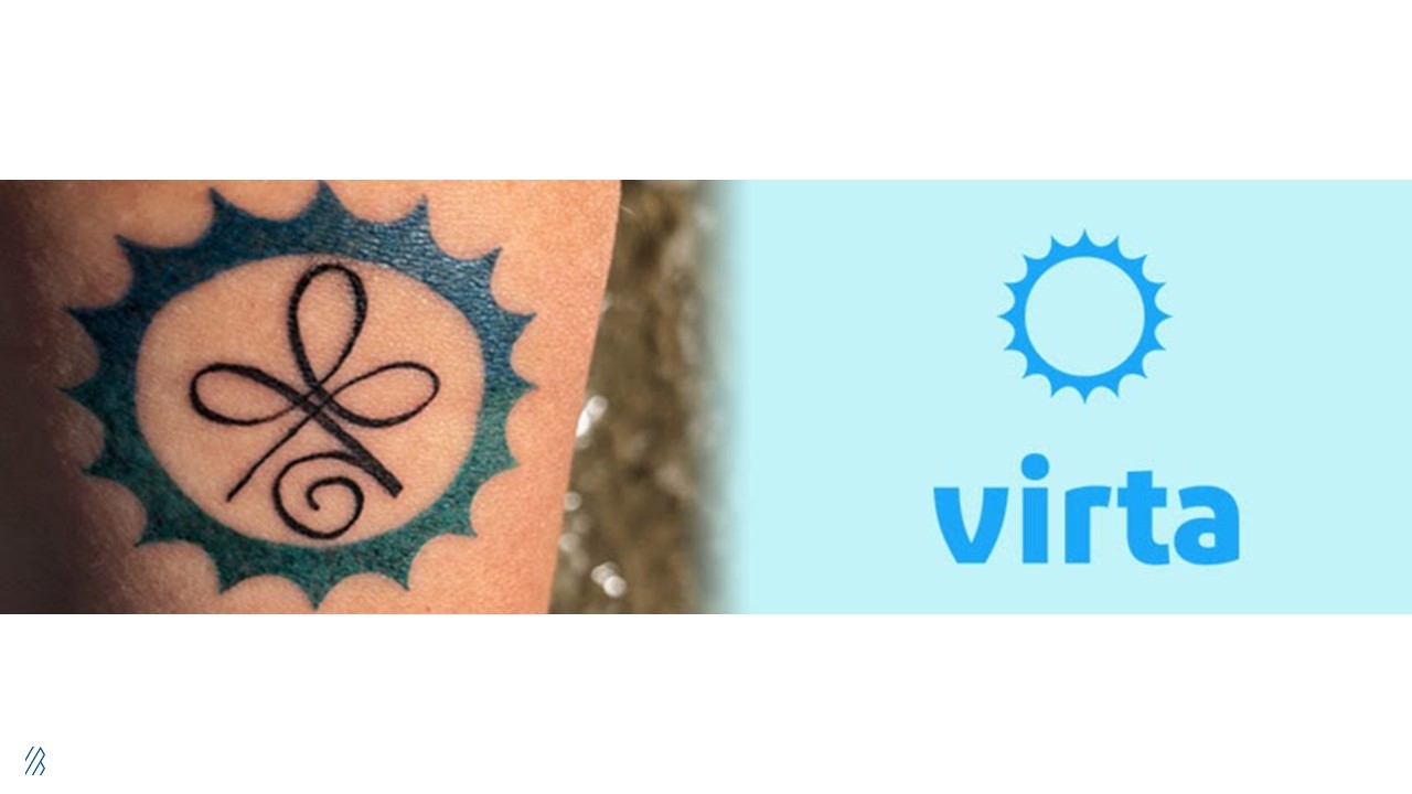 Tattoo of Virta Health logo
