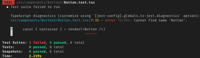 First Failing Test - React Testing Library First Failing Test - React Testing Library