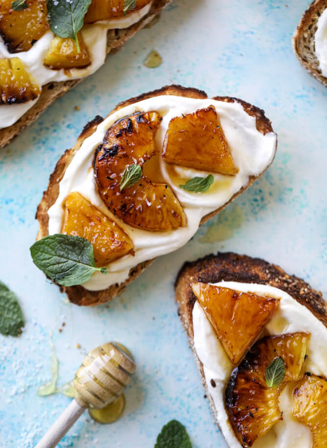 theSkullery | Roasted Pineapple Ricotta Toast