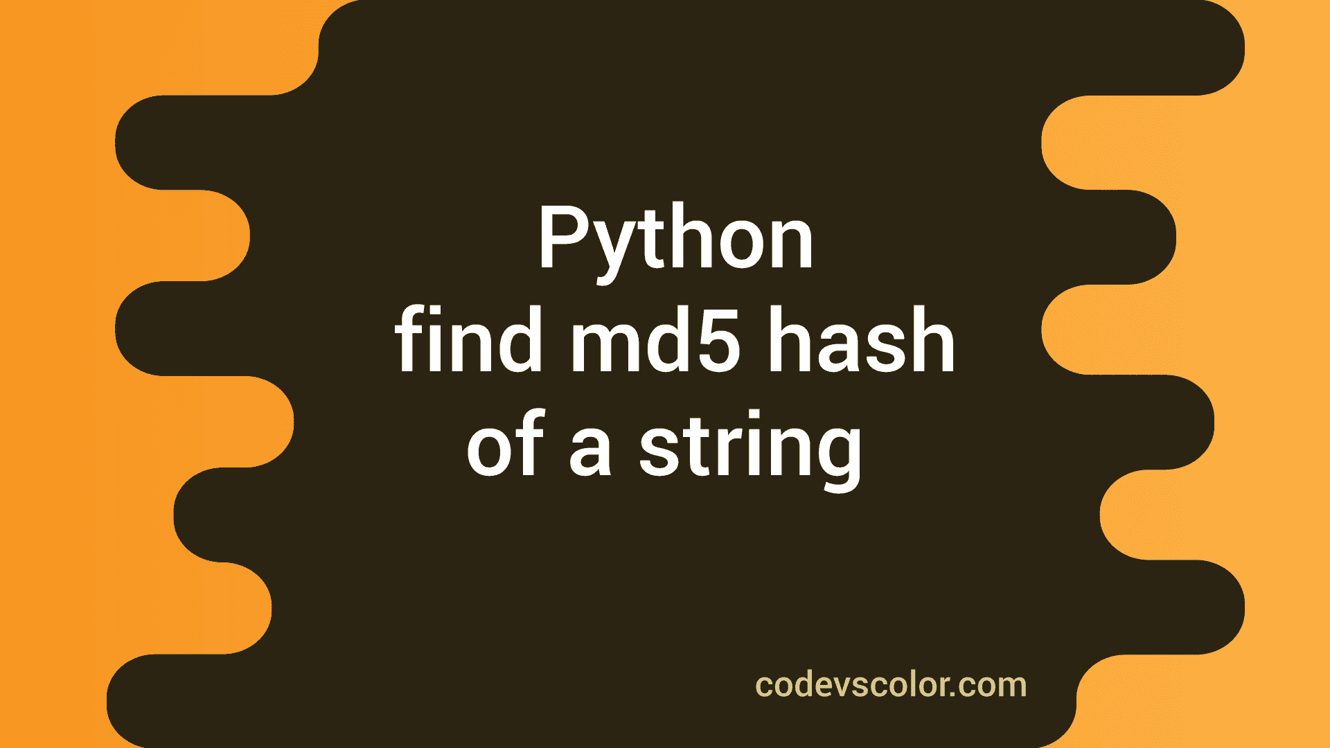 python module for md5 encoding