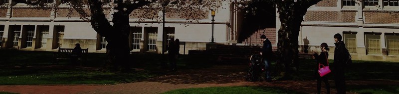 Students on campus at the University of Washington