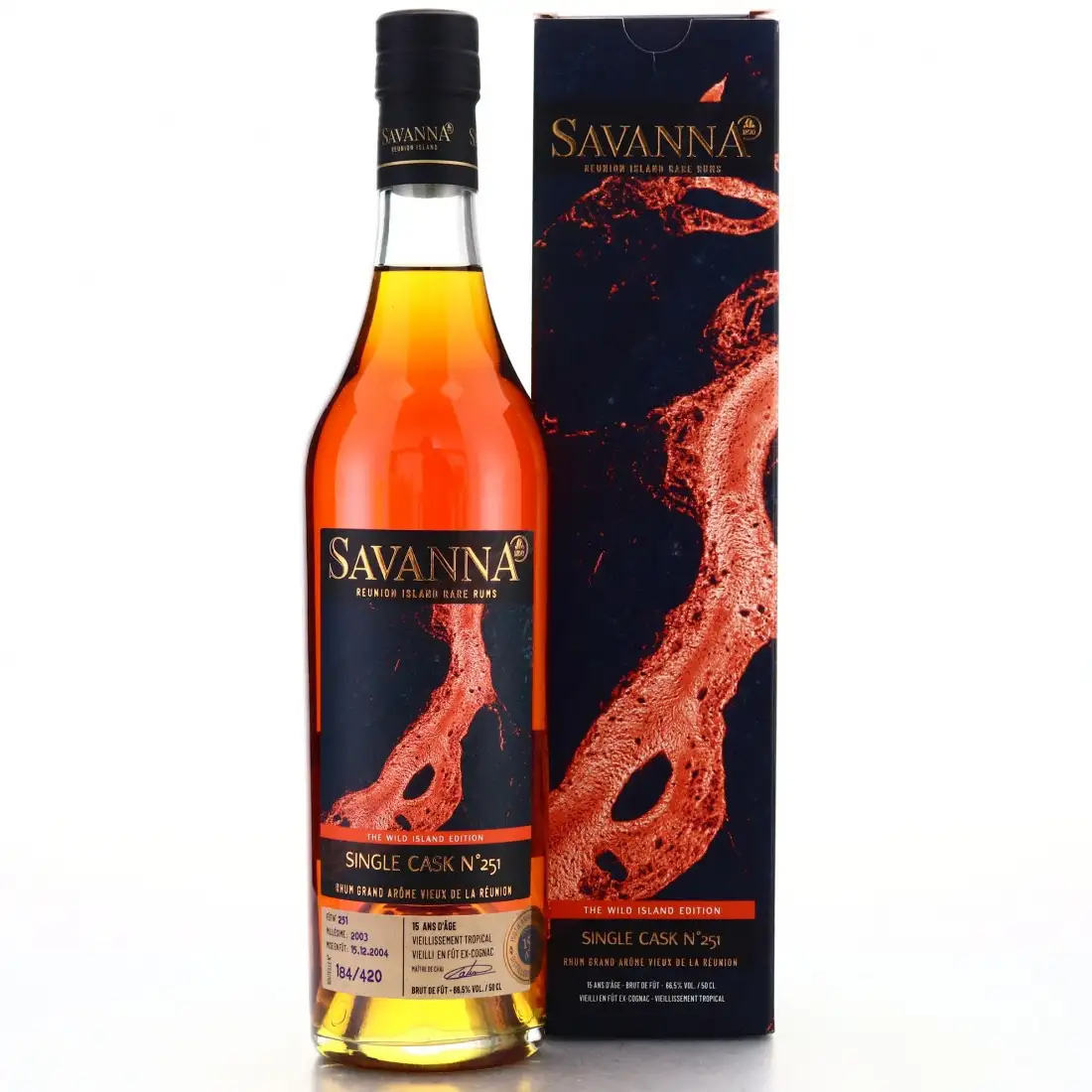 Image of the front of the bottle of the rum The Wild Island Edition