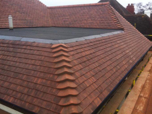 New felt roof installed