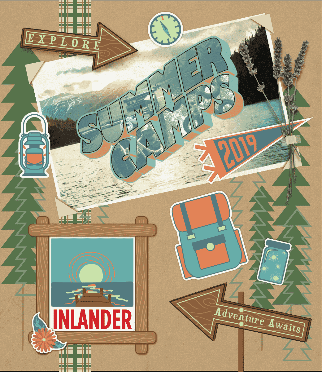 Inlander cover, camp edition, by Lydia Ramus.