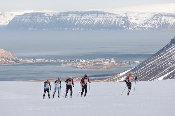 Fossavatn Ski Marathon, Langläufer, Fjord, Island