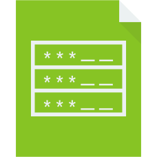 Illustration of spreadsheet with passwords in each cell.
