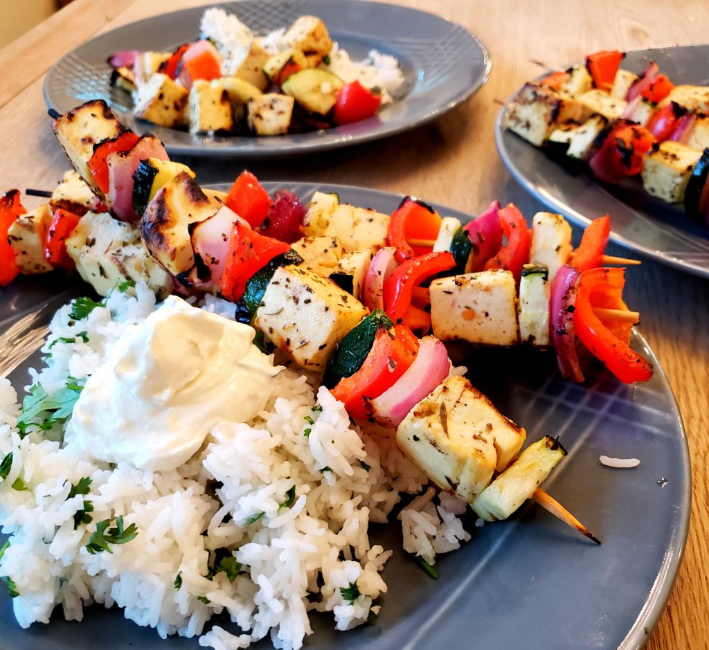 Mediterranean Skewers with Tofu | Let's Talk Vegan