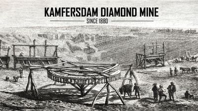 Etching of Kamsfersdam Diamond Mine