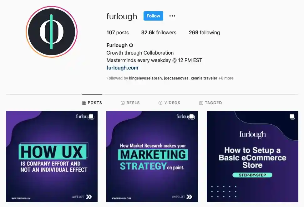 Furlough Instagram Account