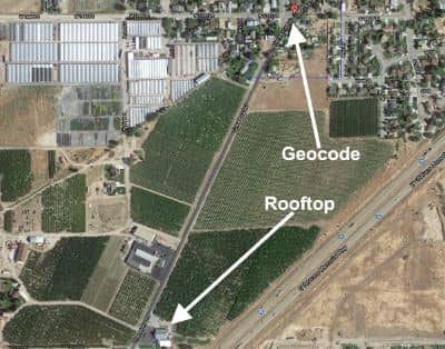 Less than Accurate Rooftop Geocodes