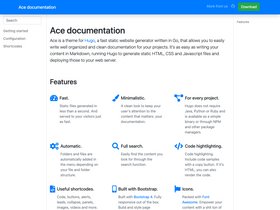 Ace documentation screenshot