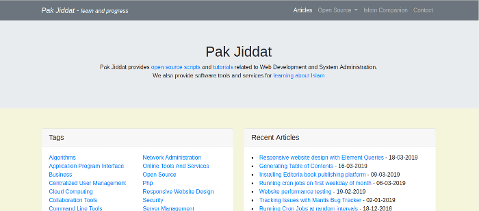 Pak Jiddat Website