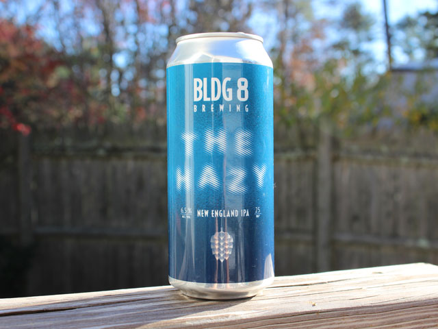 The Hazy, a New England IPA brewed by Bldg 8 Brewing