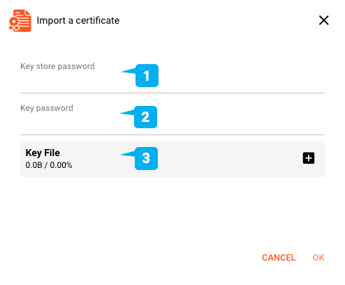Importing an Identity Certificate (Secret Management)