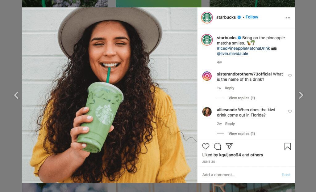 Starbucks user generated content