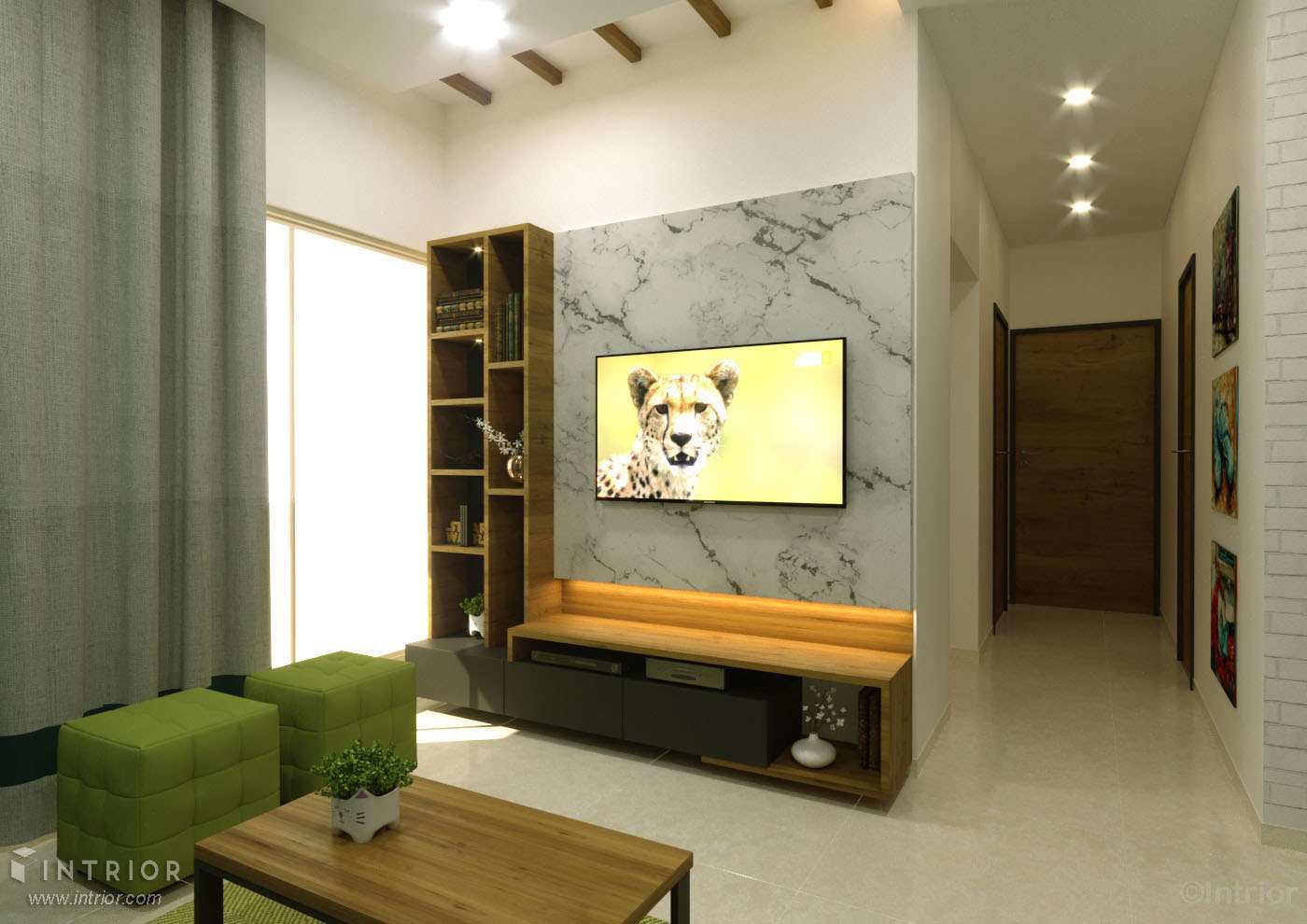 Living Room with Tv unit