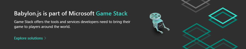 Babylon.js is part of Microsoft Game Stack. Game Stack offers the tools and services developers need to bring their game to players around the world. Explore Solutions.