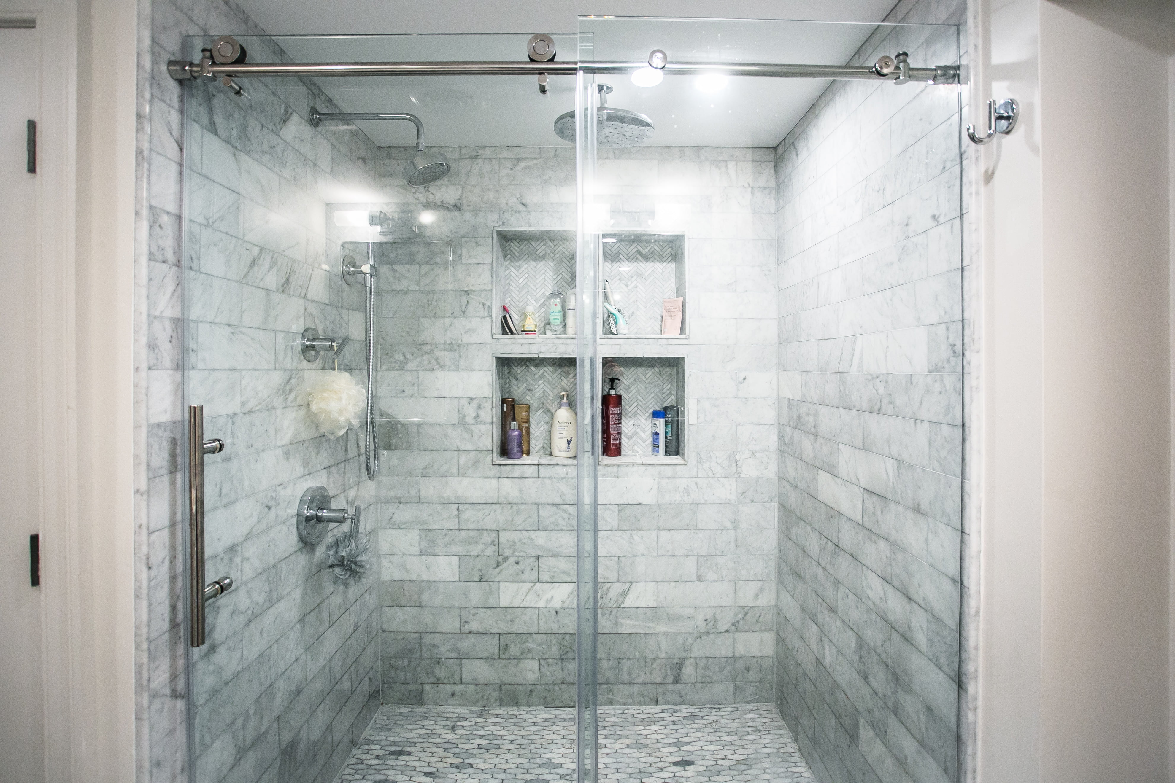 Newly renovated master bathroom