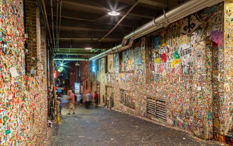The infamous Gum Wall The infamous Gum Wall