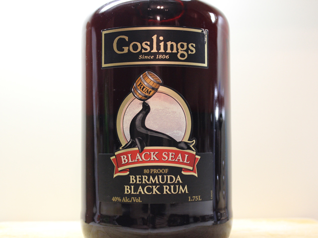 A handle of Gosling's Black Bermuda Rum
