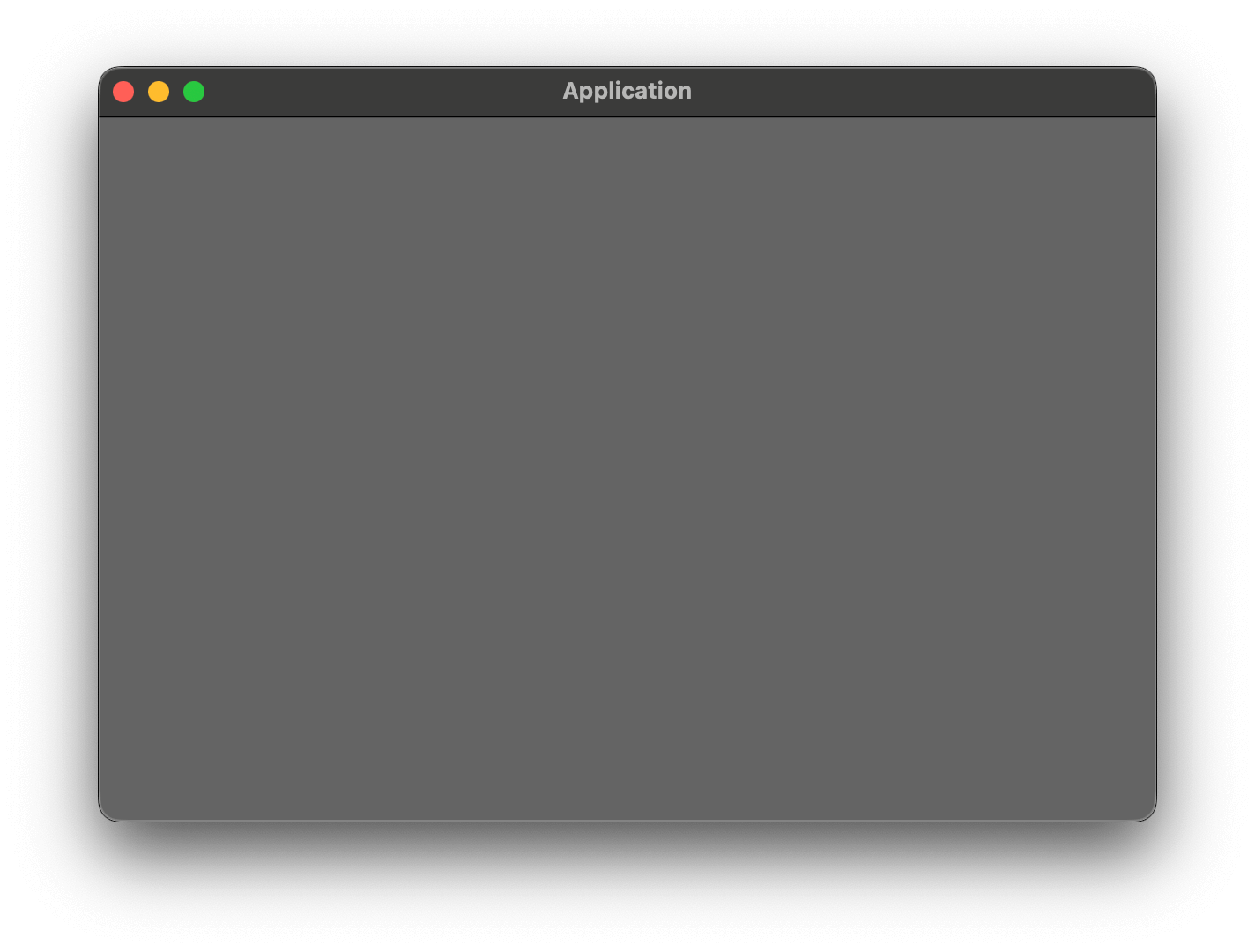 A basic application window in gray with a window title of Application.