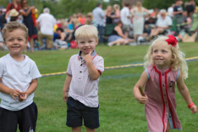 Lingfest 2019 a young girl and two young boys having a lovely time smiling ©Brett Butler