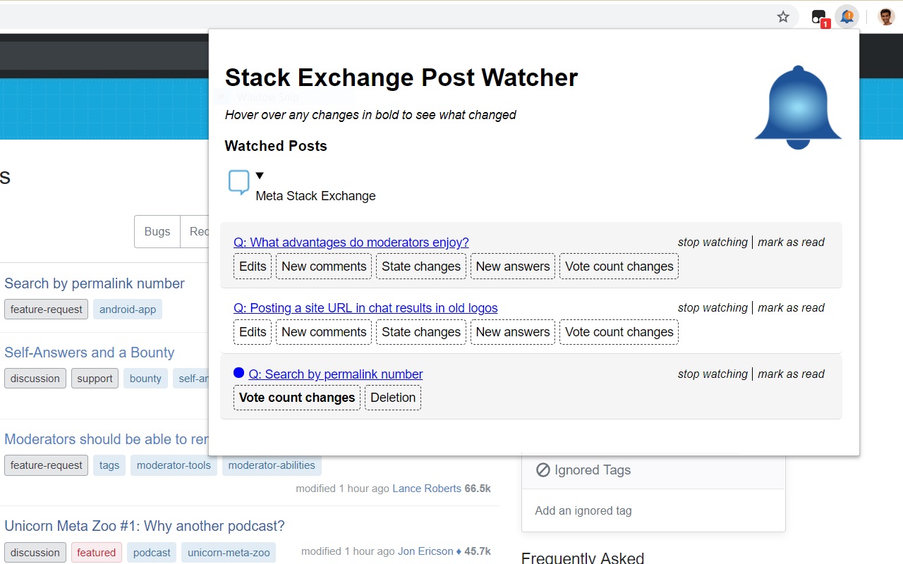 Stack Exchange Post Watcher