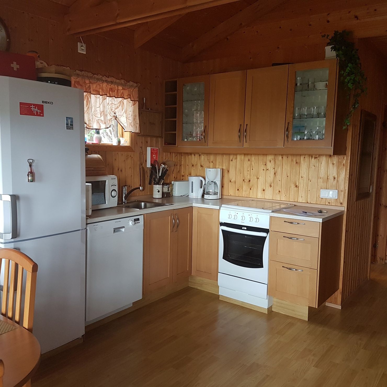 Open plan fully equipped kitchen